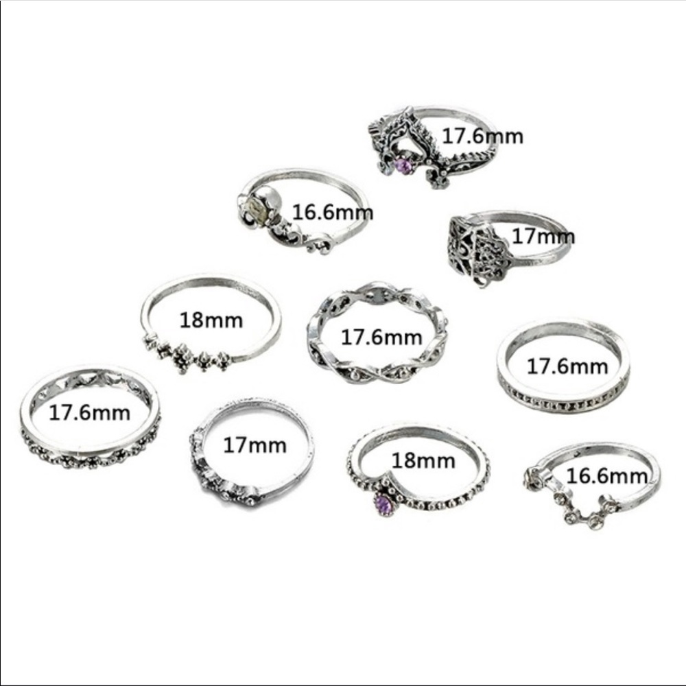 10 piece gorgeous ring set!!! 💕 - Picture 5 of 5
